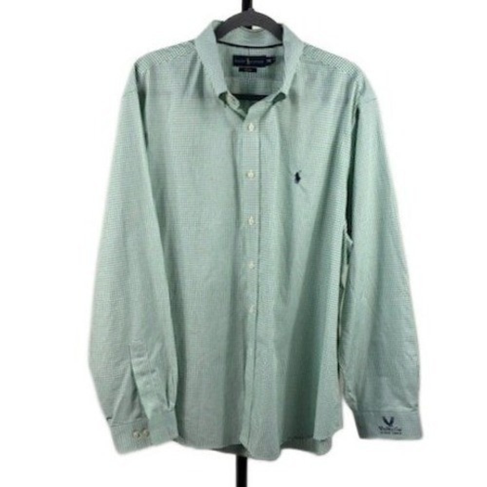 Ralph Lauren Polo Valhalla Golf Men's Size XXL Green Performance Shirt No Iron